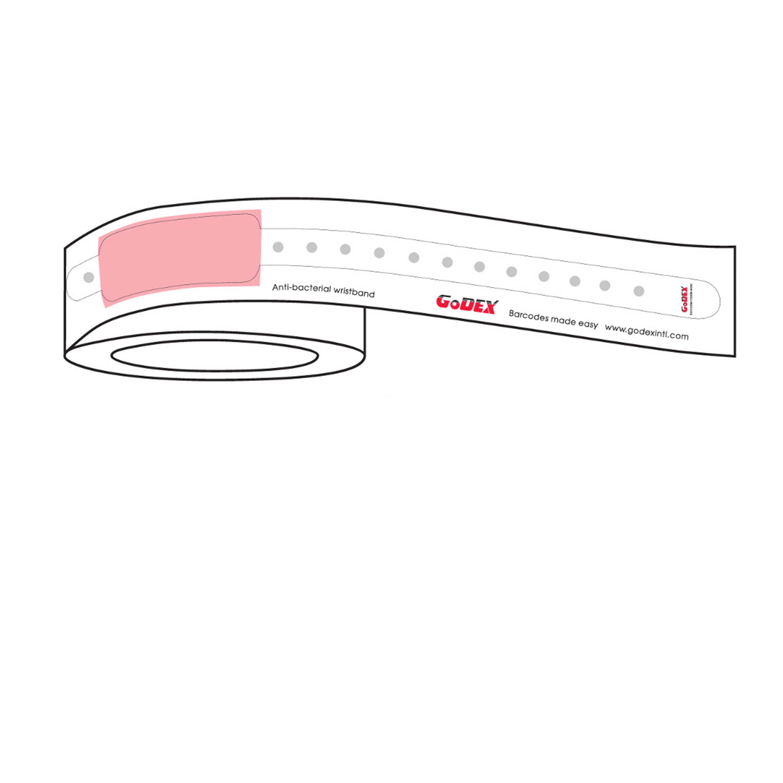 DT Wristband взрослый/розовый